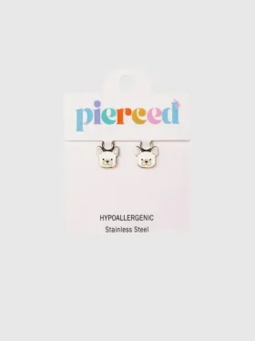 Dije de perro con agujero para aretes Huggie