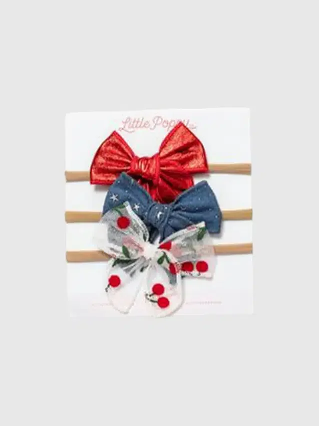 El juego de diademas con moño Cherry