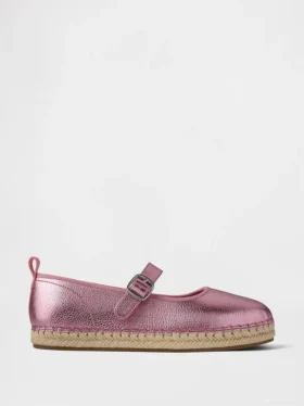 Espadrillas Mary Jane metalizadas para niños