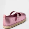 Espadrillas Mary Jane metalizadas para niños