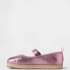 Espadrillas Mary Jane metalizadas para niños
