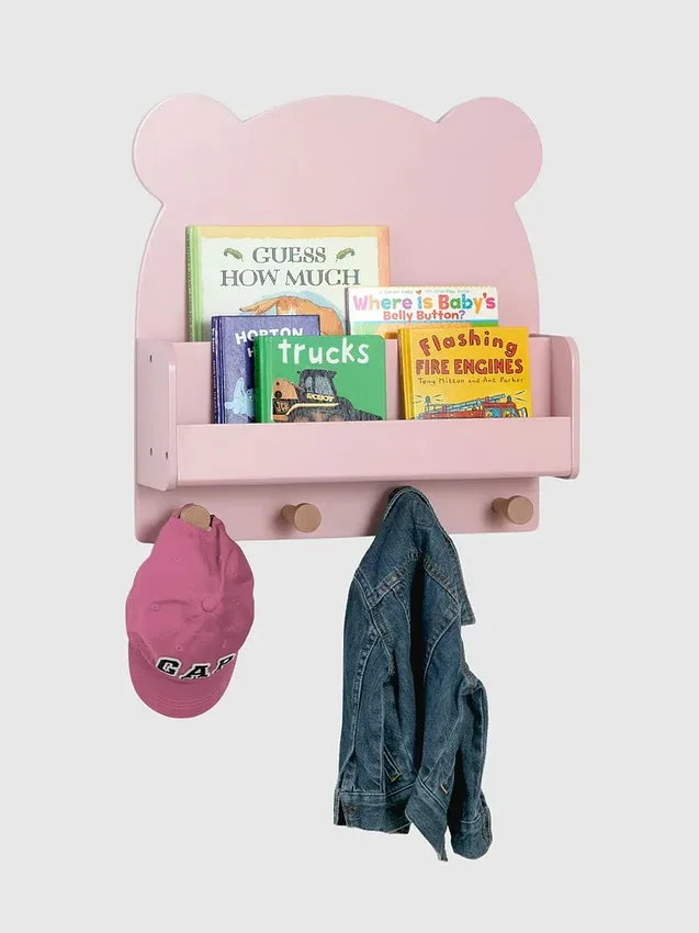 Estante de pared babyGap Brannan Bear con 4 ganchos