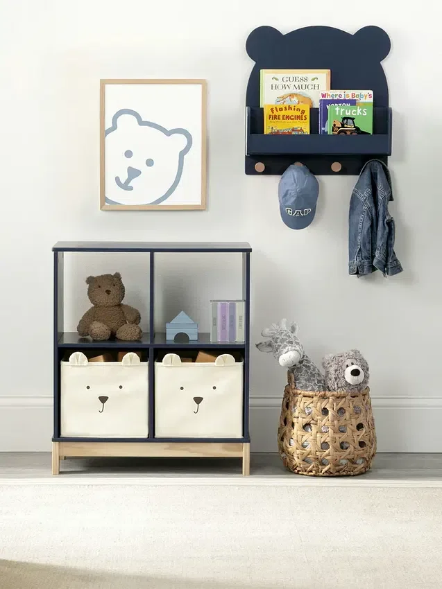 Estante de pared babyGap Brannan Bear con 4 ganchos