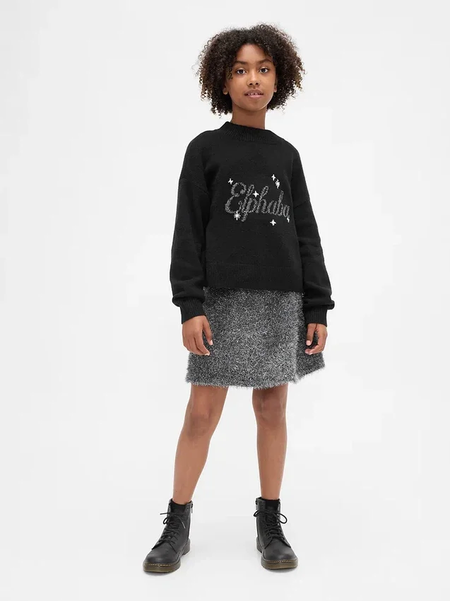 Falda de jerséu infantil «Wicked Tinsel Eyelash»