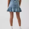 Falda de mezclilla con volantes para niños