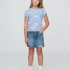 Falda de mezclilla de talle alto para niños