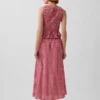 Falda larga de cuadros vichy
