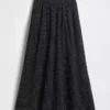 Falda larga de voile con lunares