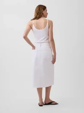 Falda lápiz midi de mezclilla