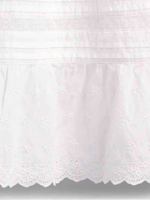 Falda maxi holgada con volantes