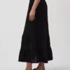 Falda maxi holgada en capas de gasa de algodón