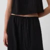 Falda maxi holgada en capas de gasa de algodón