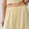 Falda maxi holgada en capas de gasa de algodón