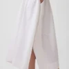 Falda midi de popelín con dobladillo en forma de pañuelo