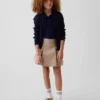 Faldapantalón plisada de color caqui para uniforme infantil