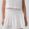 Faldita-pantalón de popelín de cintura baja