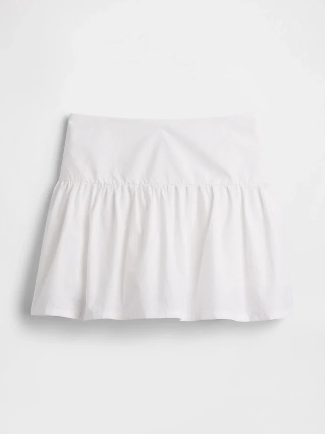 Faldita-pantalón de popelín de cintura baja