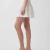 Faldita-pantalón mini de gasa de algodón con cintura fruncida
