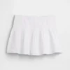 Faldita-pantalón mini de gasa de algodón con cintura fruncida