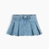 Faldita-pantalón plisada de mezclilla para Bebé y Niño