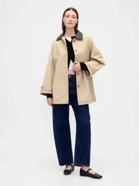 Gabardina oversize de sarga