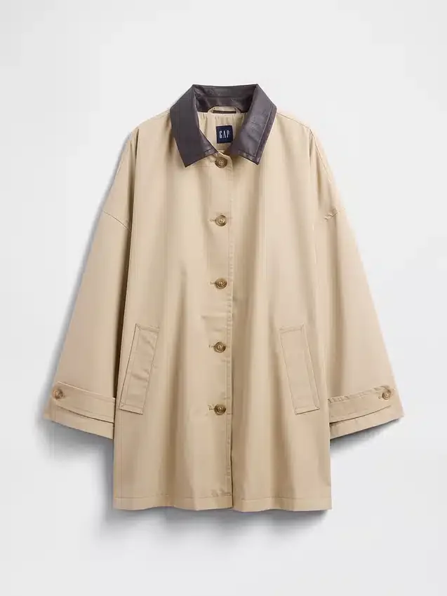 Gabardina oversize de sarga