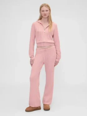 Gap × Summer Fridays: Pantalones de corte bootcut de tejido waffle CashSoft