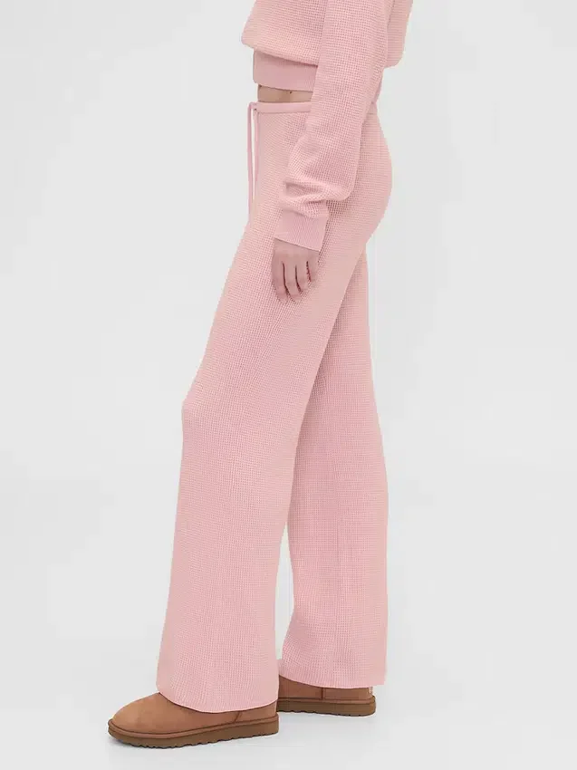 Gap × Summer Fridays: Pantalones de corte bootcut de tejido waffle CashSoft