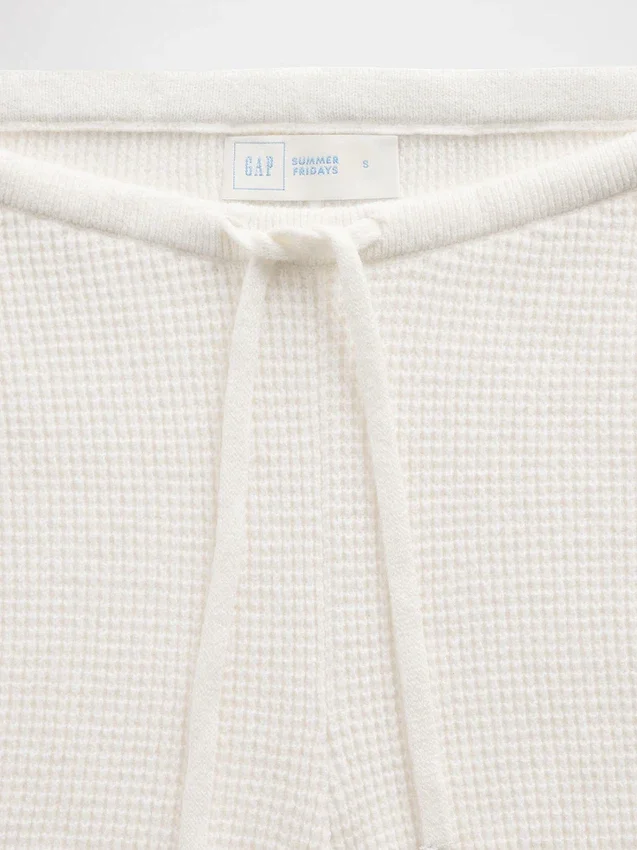 Gap × Summer Fridays: Pantalones de corte bootcut de tejido waffle CashSoft