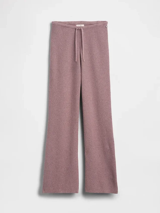 Gap × Summer Fridays: Pantalones de corte bootcut de tejido waffle CashSoft