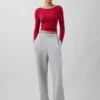 GapFit Smooth con cuello de barco en camisea
