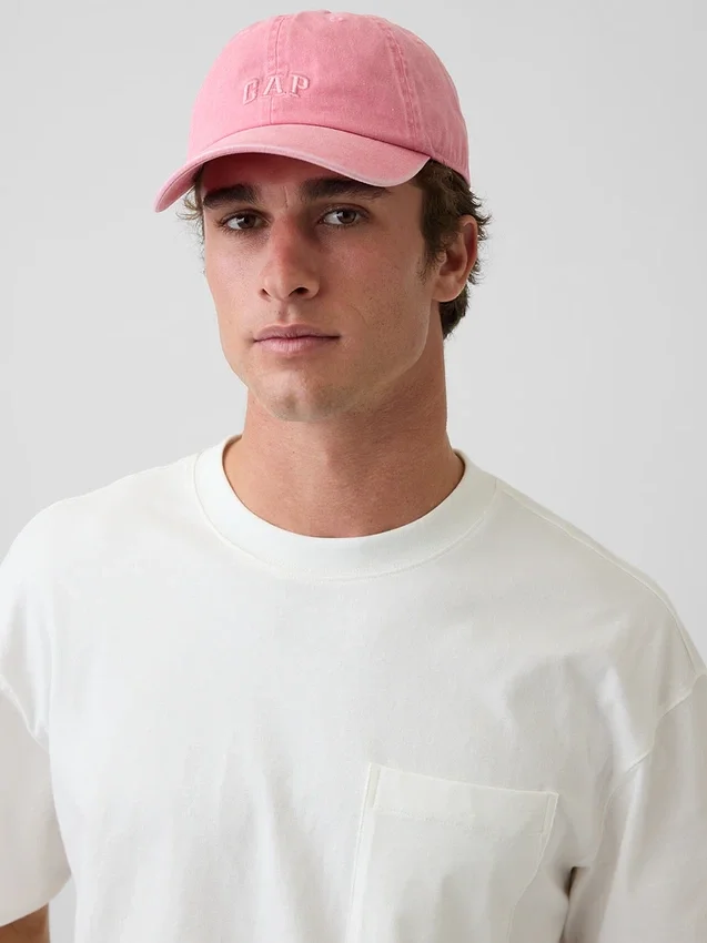 Gorra de béisbol con logotipo lavado