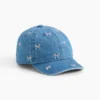 Gorra de béisbol con moño de mezclilla para bebés y niños pequeños