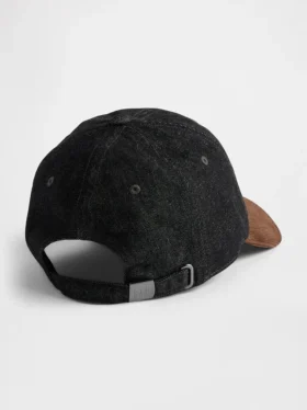 Gorra de béisbol de mezclilla y pana