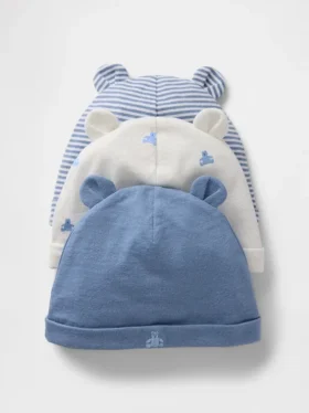 Gorro de algodón orgánico «Baby First Favorites» (paquete de 3)