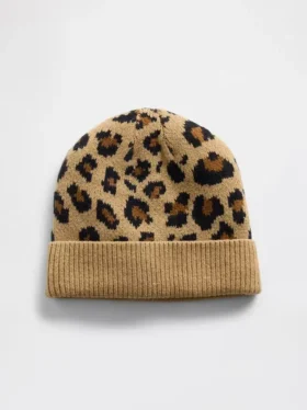 Gorro de leopardo CashSoft para niños