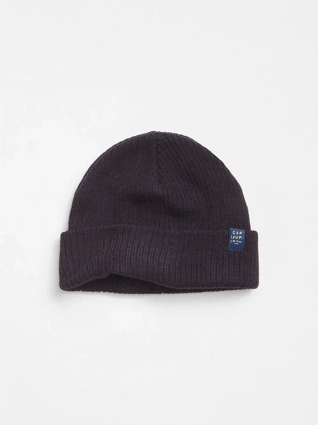 Gorro de punto acanalado