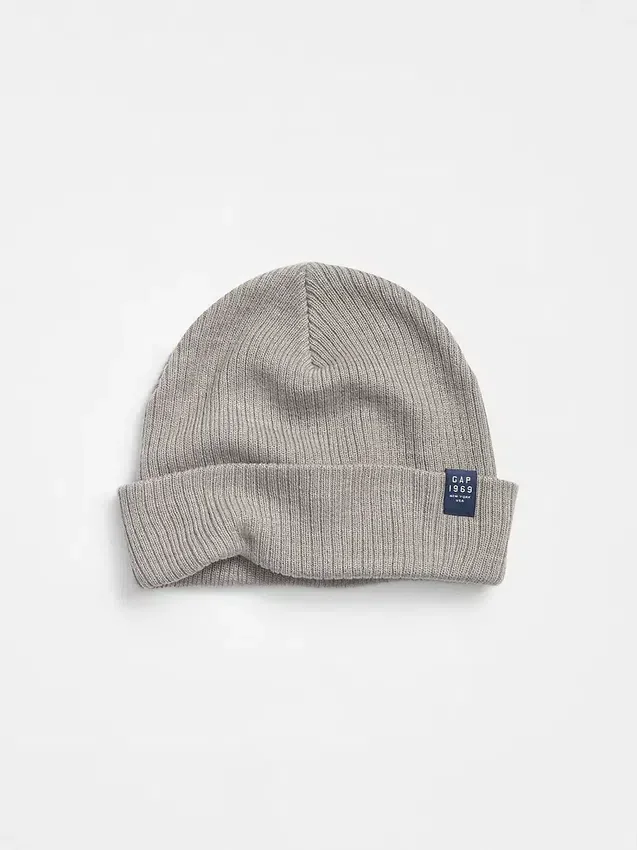 Gorro de punto acanalado
