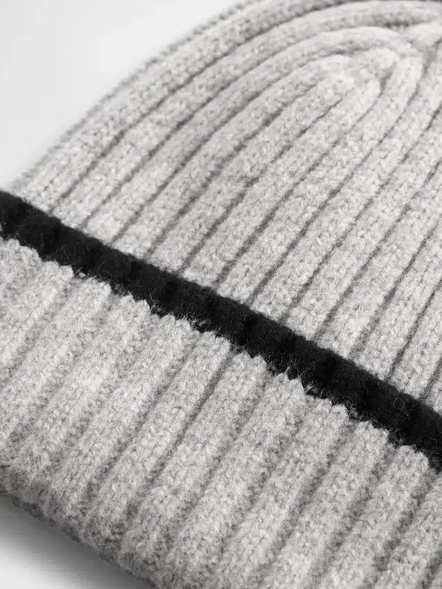 Gorro de punto acanalado CashSoft para niños