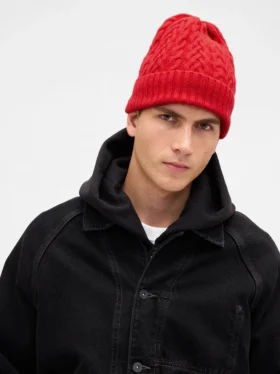 Gorro de punto trenzado CashSoft