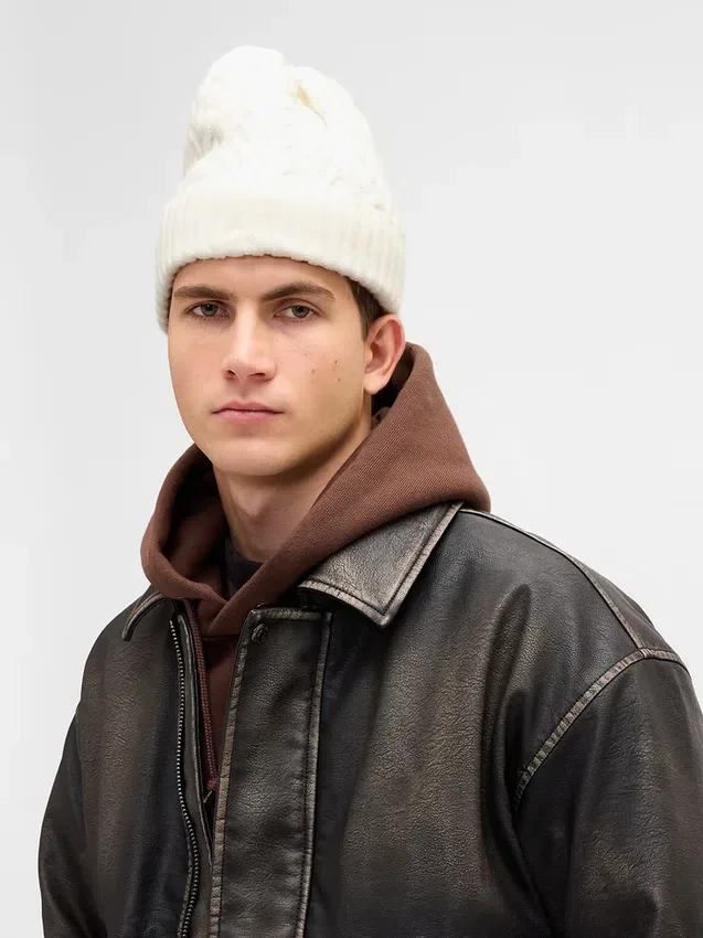 Gorro de punto trenzado CashSoft