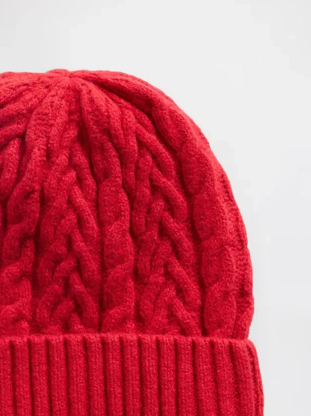 Gorro de punto trenzado CashSoft