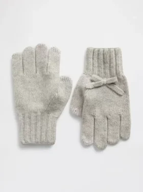 Guantes infantiles CashSoft con moño