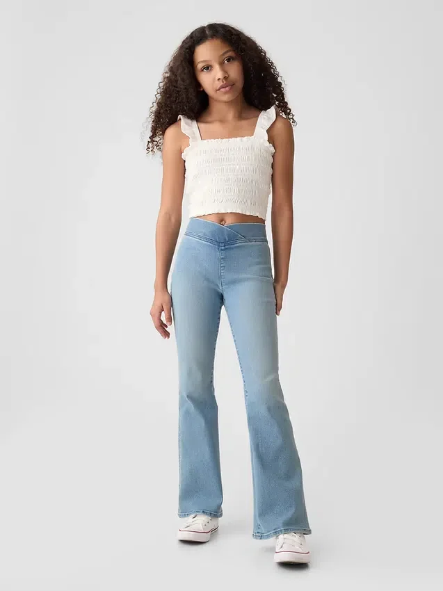 Jeggings acampanados de talle alto para niños