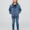Jeggings de talle medio para niños, sin cordón