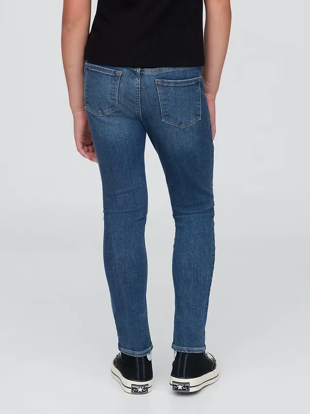 Jeggings de talle medio para niños, sin cordón
