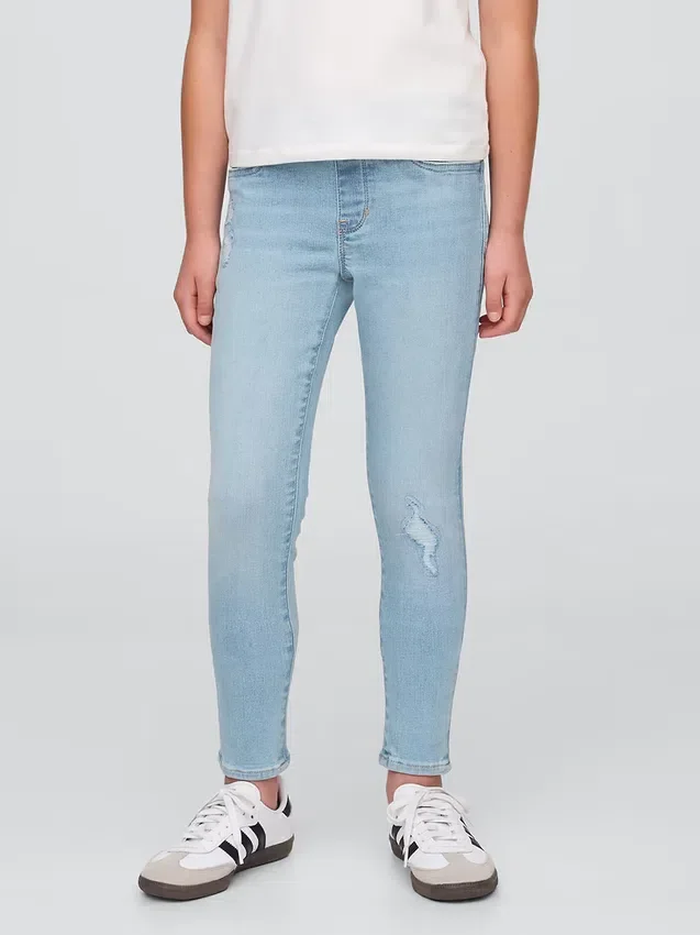 Jeggings de talle medio para niños, sin cordón