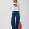 Jerséu corto oversize estilo americano 100 % algodón