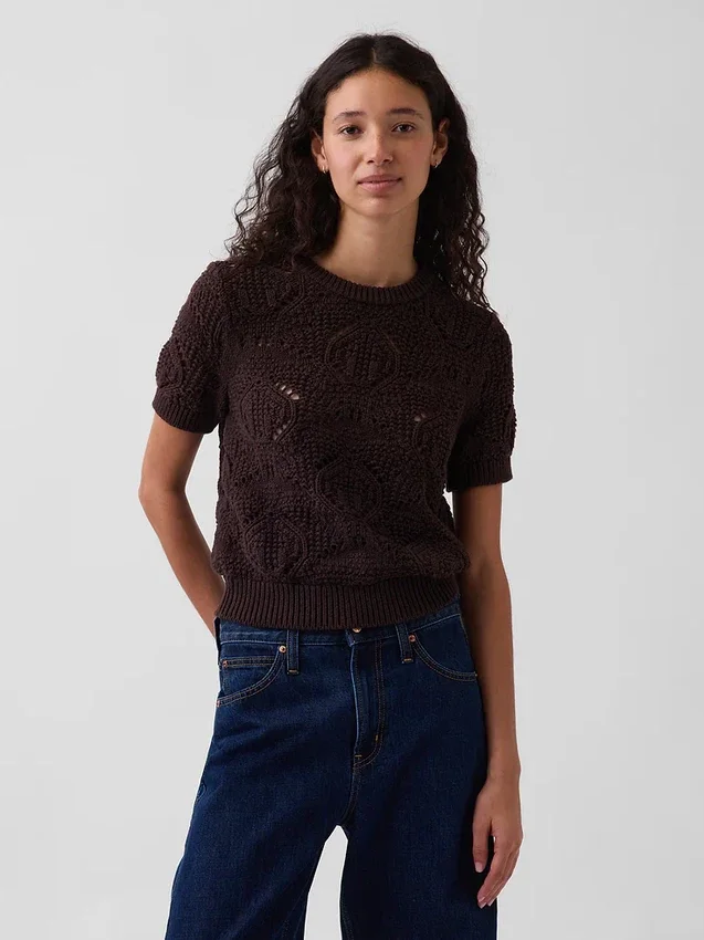 Jerséu de crochet 100 % algodón