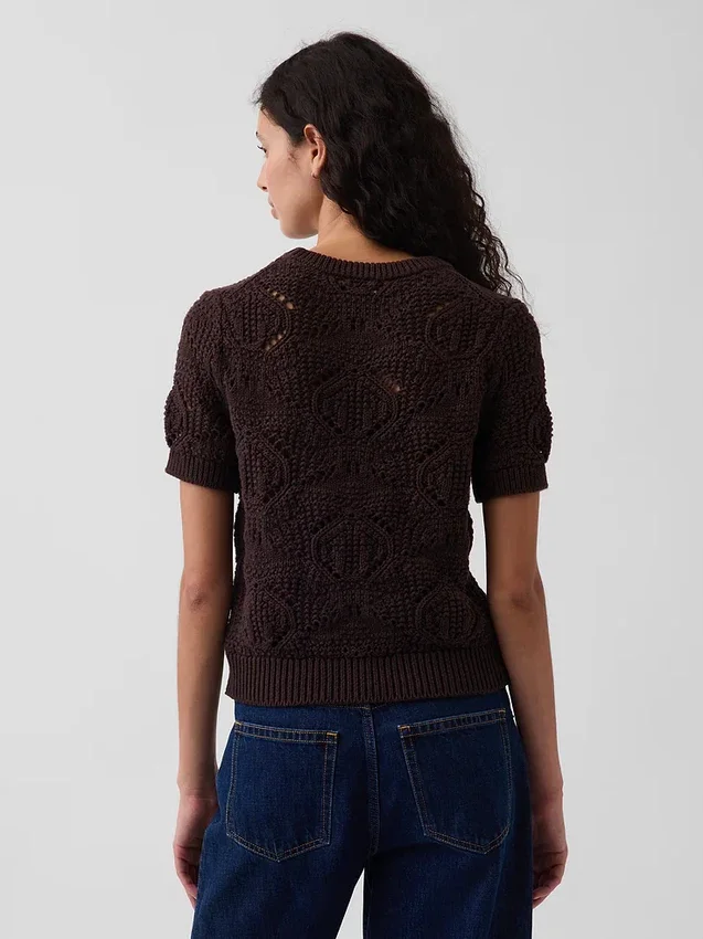 Jerséu de crochet 100 % algodón